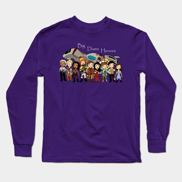 Big Damn Heroes Long Sleeve T-Shirt by beckadoodles